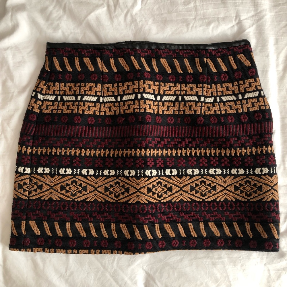 Zara tribal print mini skirt